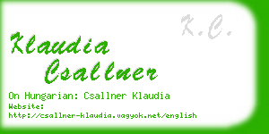 klaudia csallner business card